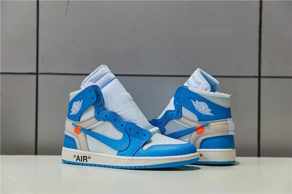 PK GOD X YIFU RETAIL FACTORY OFF WHITE X AIR JORDAN 1 POWDER BLUE UNC RETAIL MATERIALS ready limited